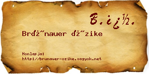 Brünauer Őzike névjegykártya